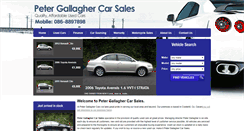 Desktop Screenshot of petergallaghercarsales.ie